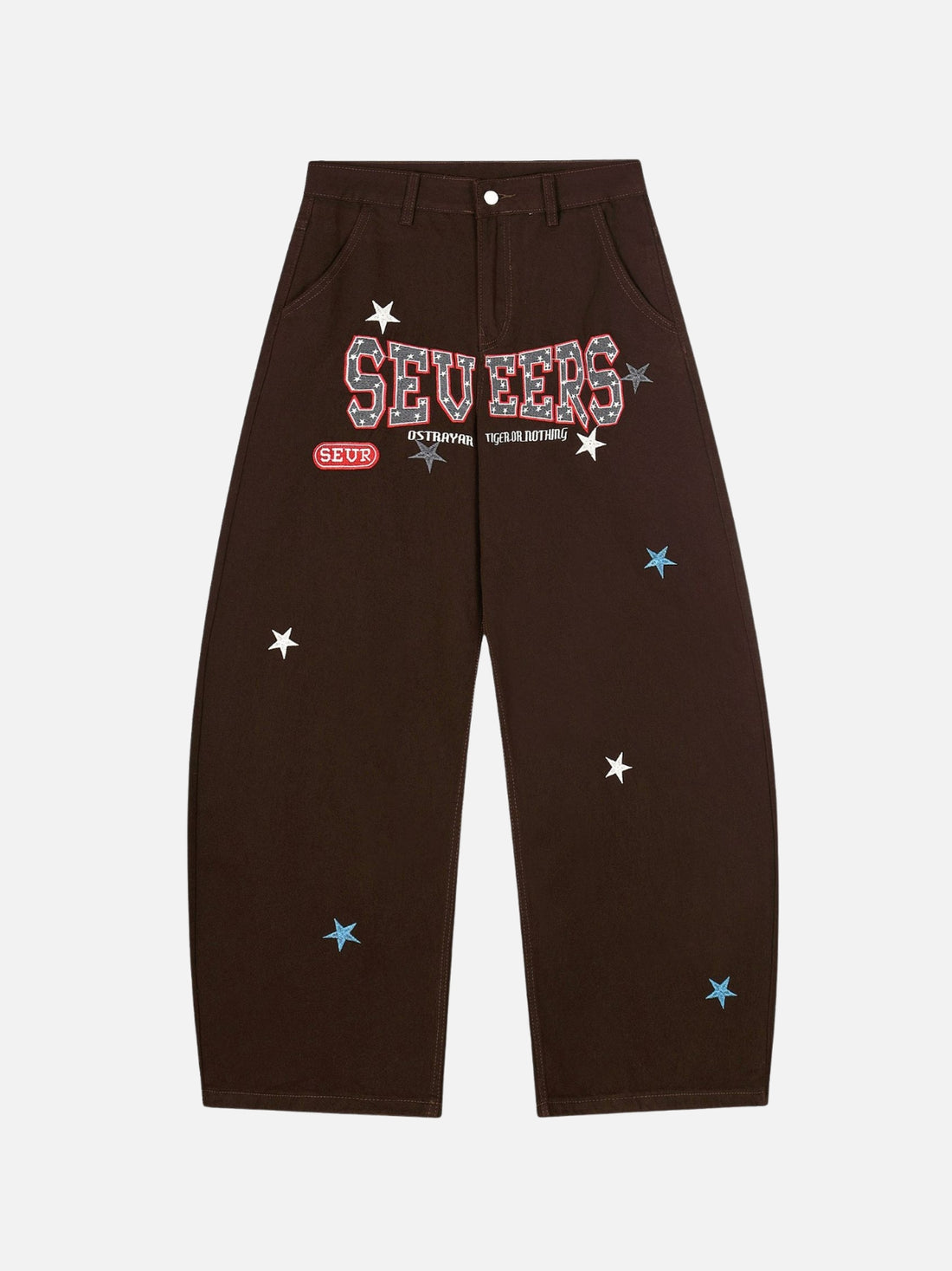 SEVEERS - Baggy Graphic Embroidered Jeans Black | Teenwear.eu