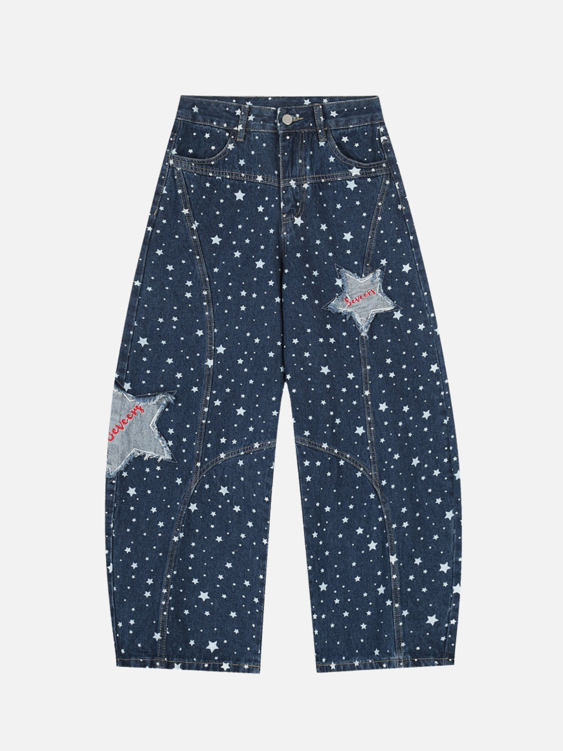 SEVENESTAR - Baggy Graphic Jeans Blue | Teenwear.eu