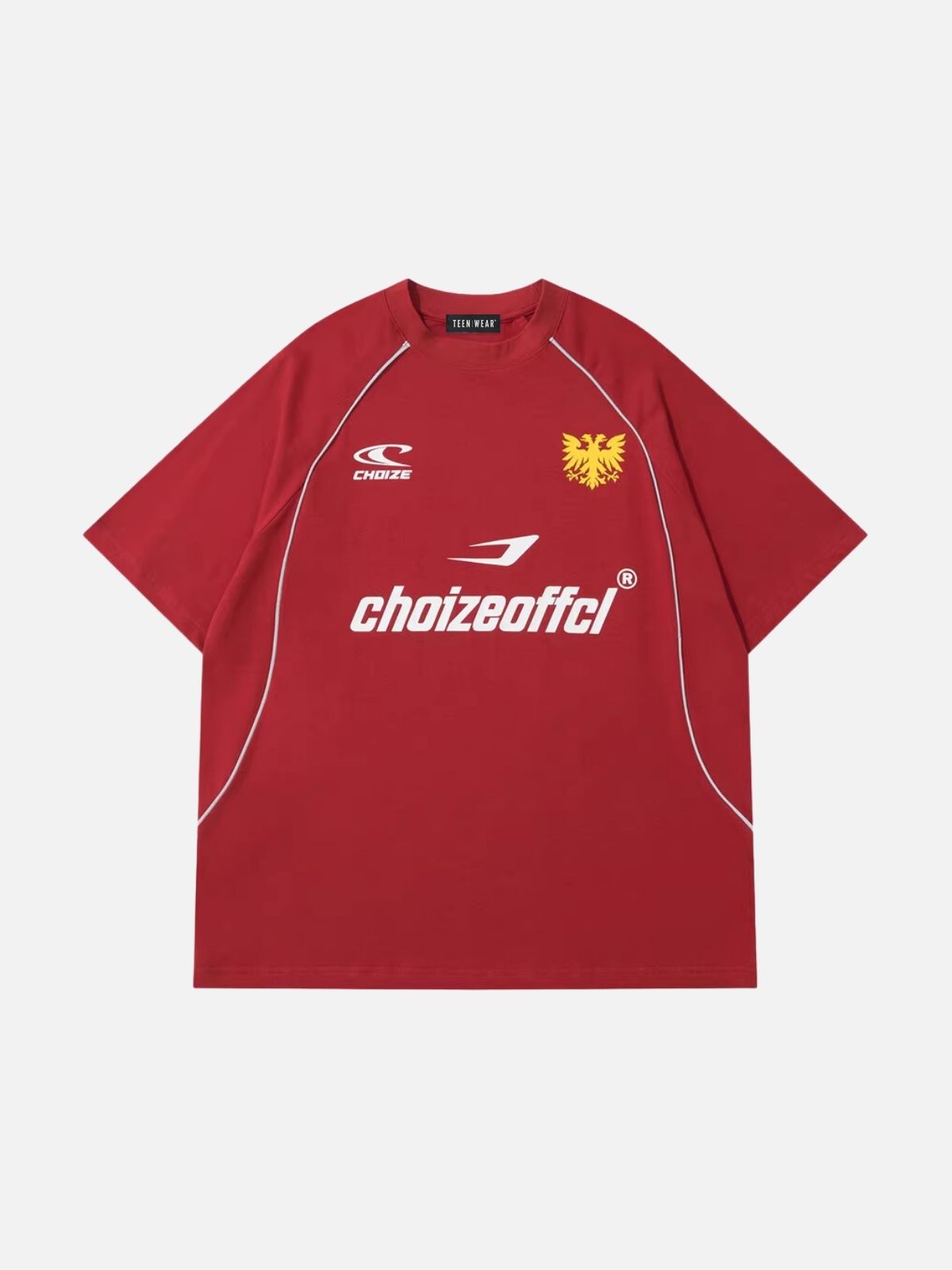 SHAJKER - Oversized Print T-Shirt Red | Teenwear.eu