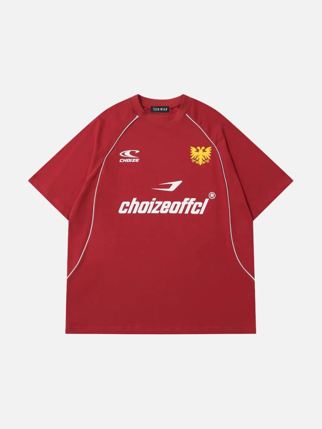 SHAJKER - Oversized Print T-Shirt Red | Teenwear.eu