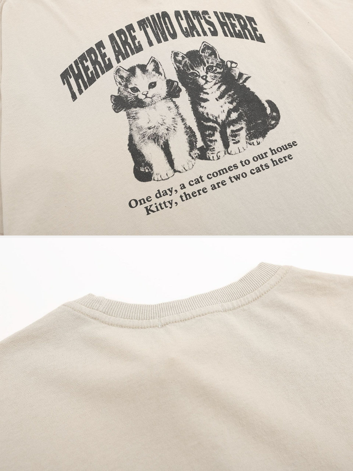 TWO CATS - Oversized Print T-Shirt | Teenwear.eu