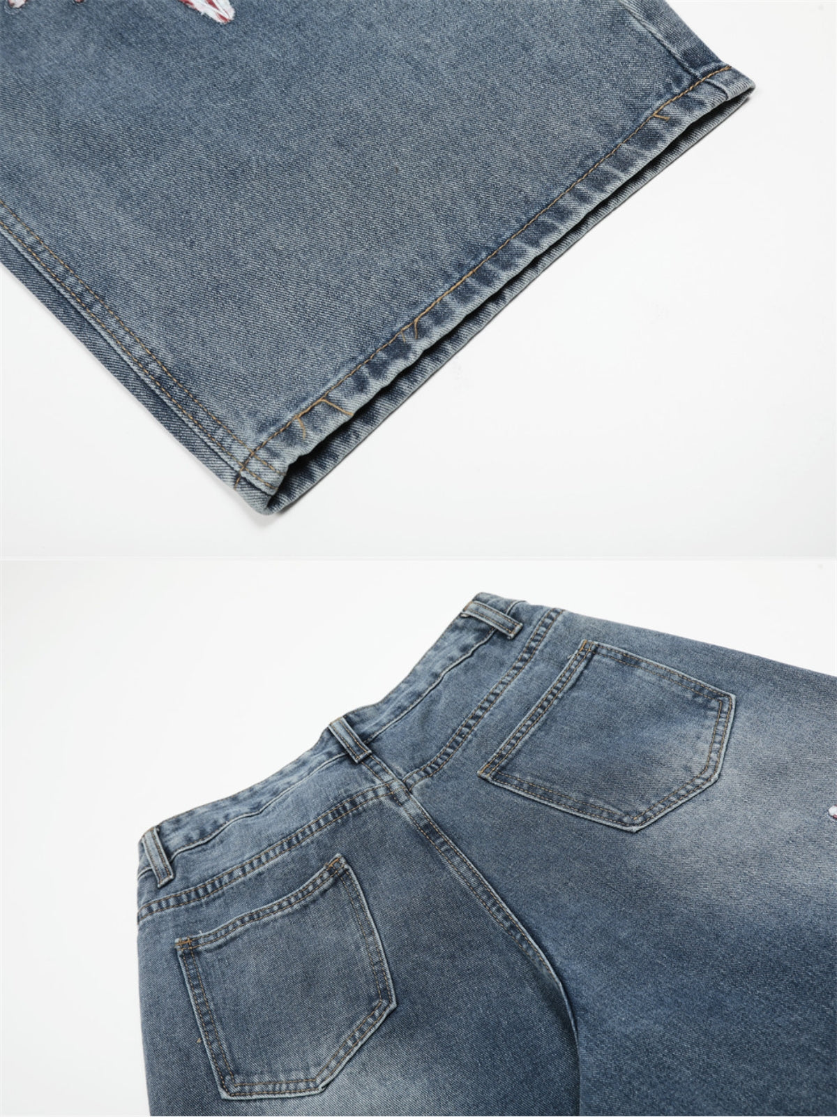 YEEHAW - Baggy Embroidered Basic Jeans | Teenwear.eu