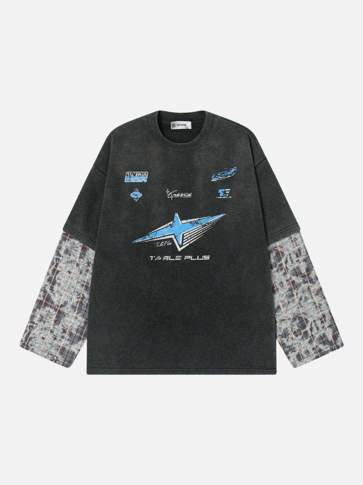 STARFLIGHT - Oversized Print Long Sleeved T-Shirt Black | Teenwear.eu