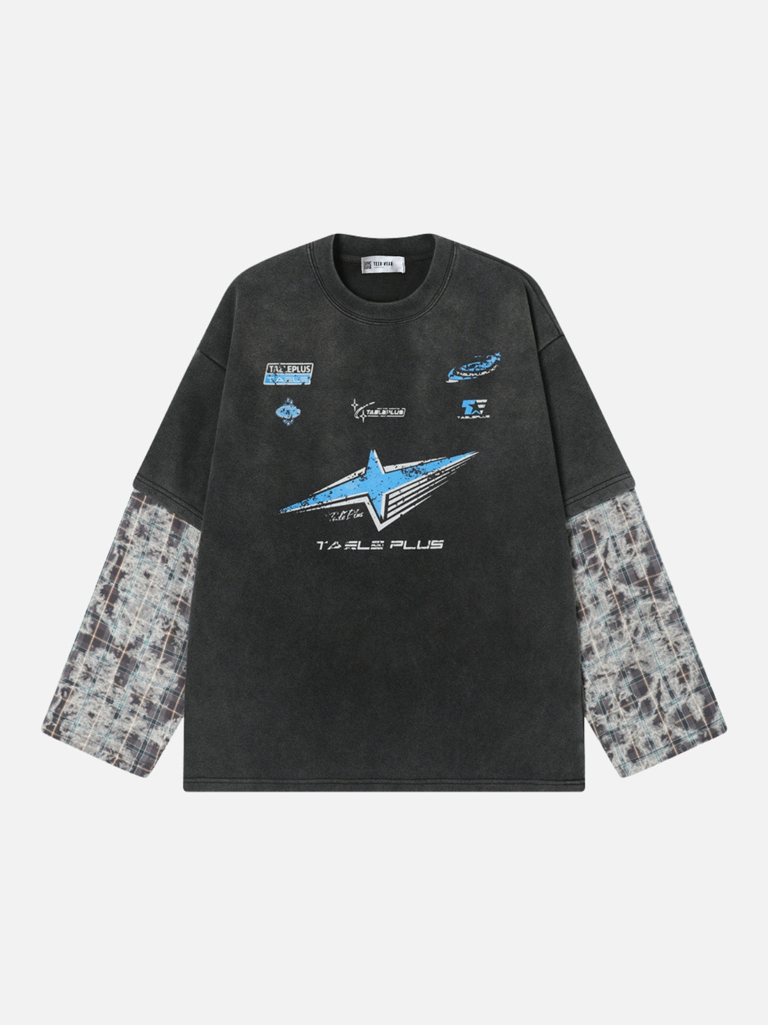 STARFLIGHT - Oversized Print Long Sleeved T-Shirt Black | Teenwear.eu