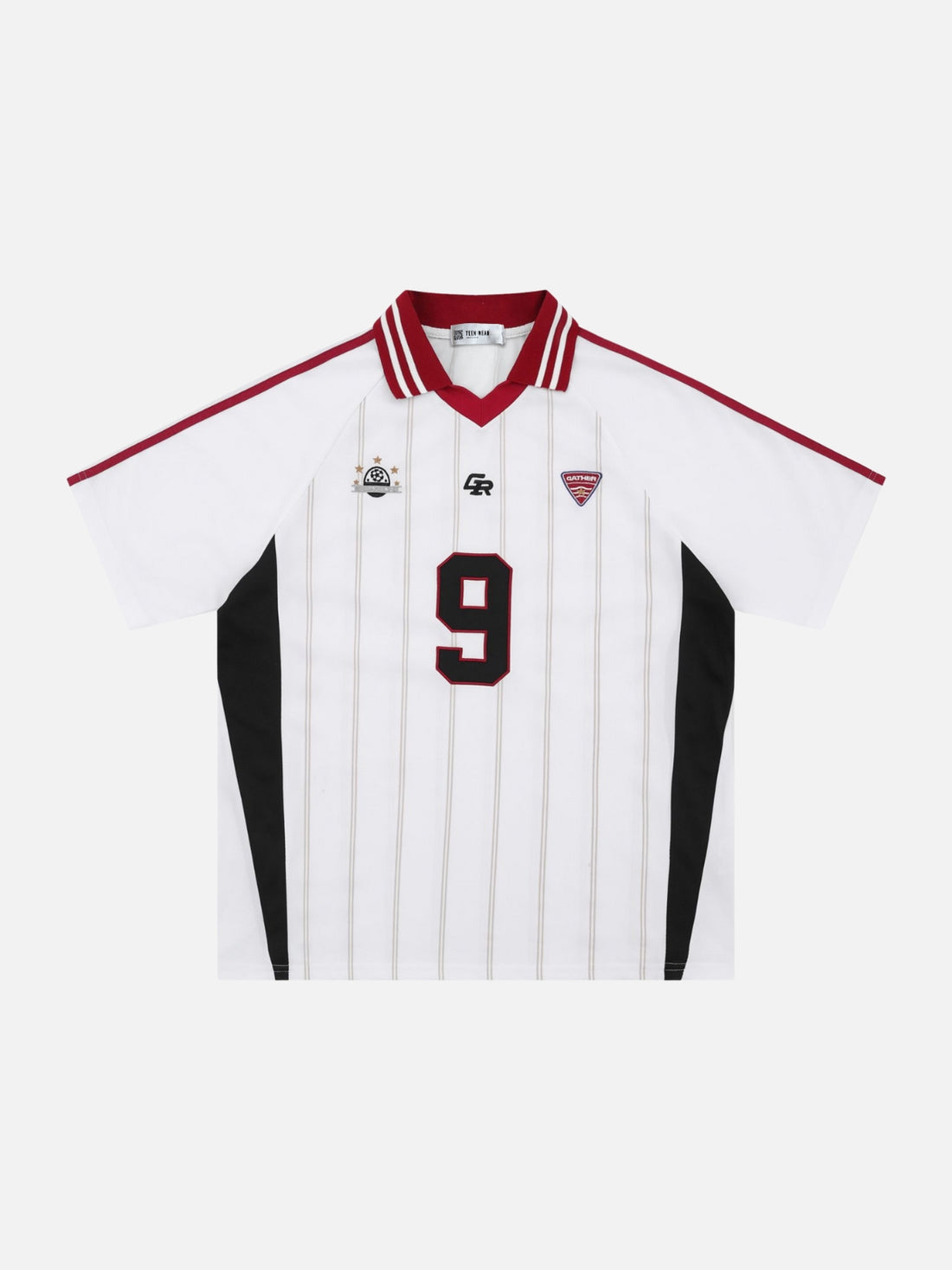 GATHER - Oversized Graphic Jersey Polo Black | Teenwear.eu