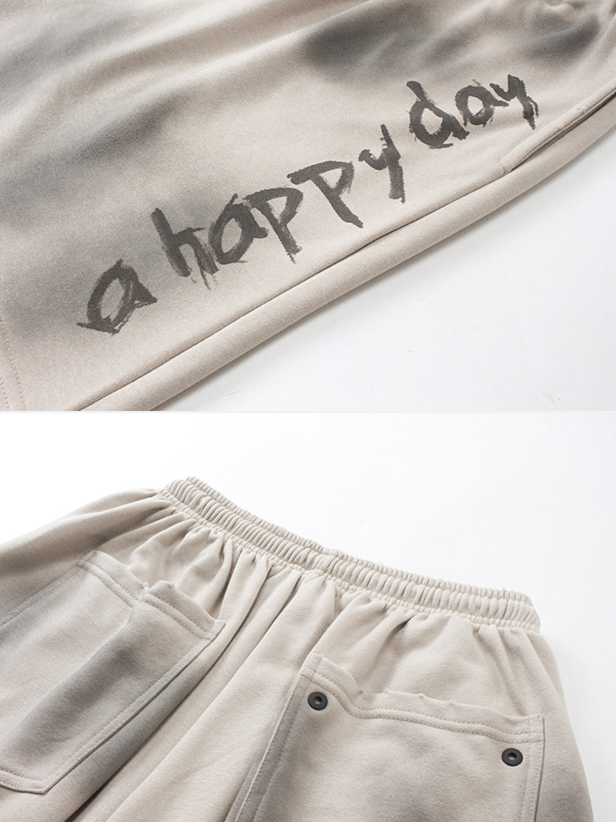 HAPPY DAY - Loose Print Washed Shorts | Teenwear.eu