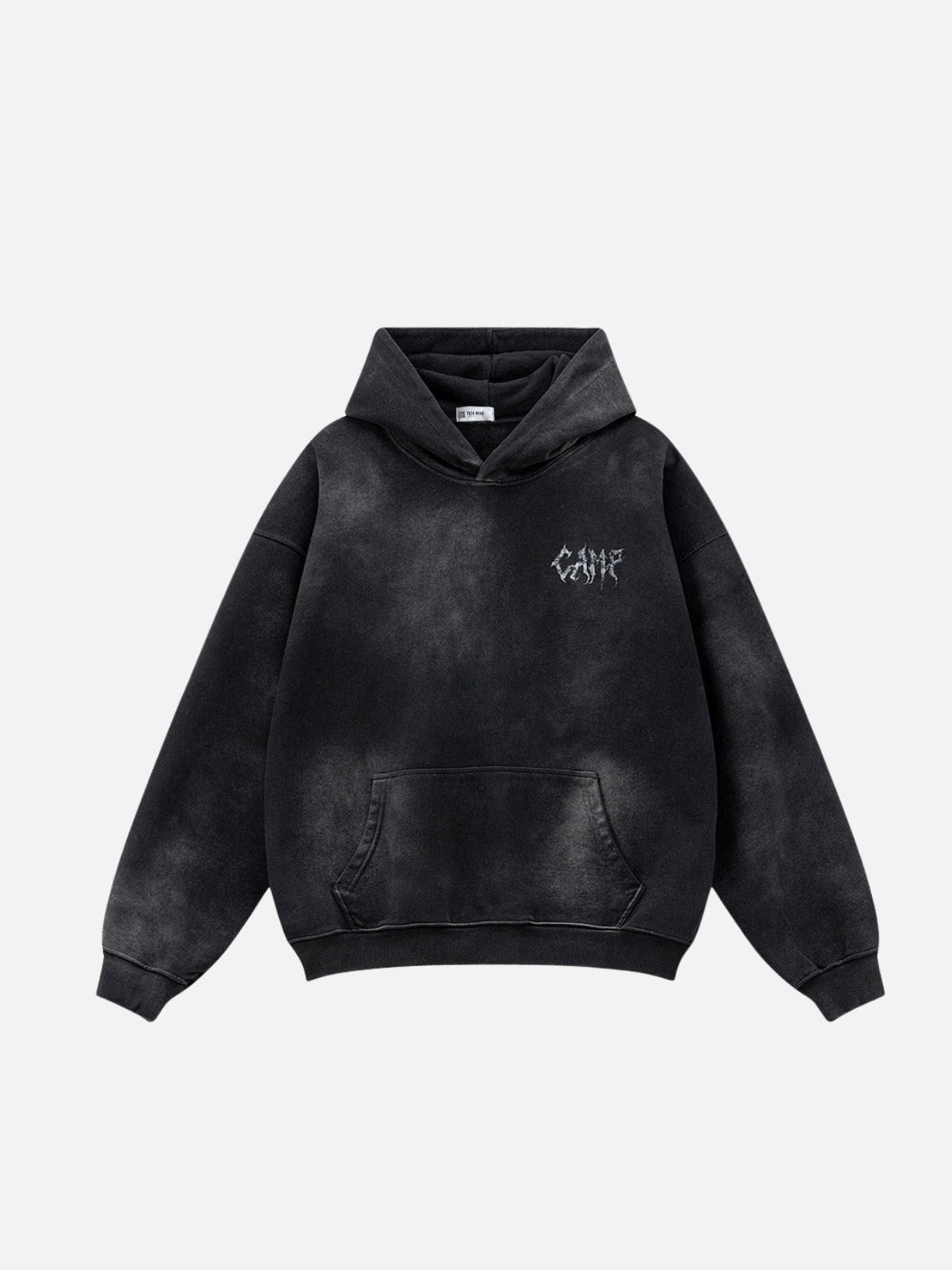 ASHRO – Oversized Print Washed Hoodie Black | Teenwear.eu