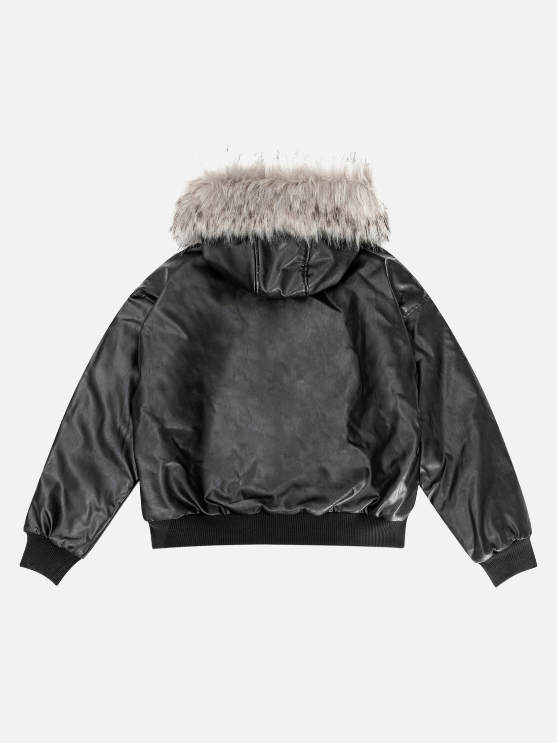 SHEEP - Embroidered Leather Jacket Black | Teenwear.eu