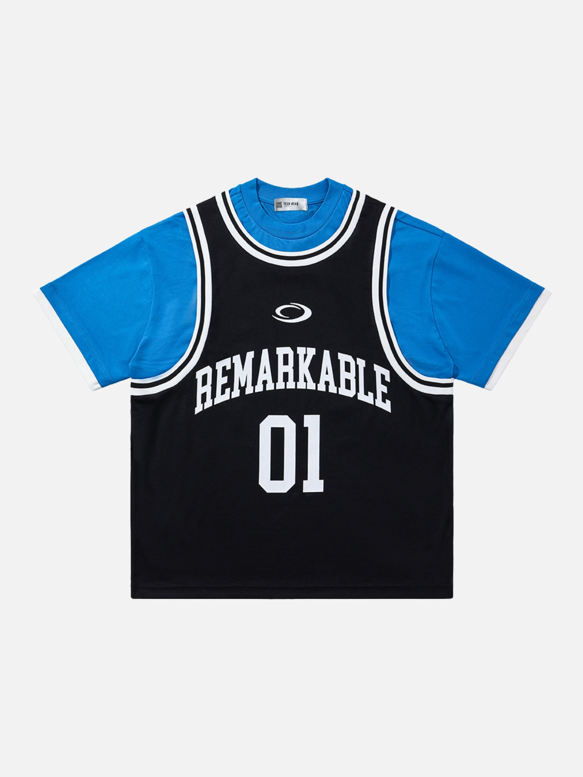 REMARKABLE 01 - Oversized Print T-Shirt Jersey Blue | Teenwear.eu