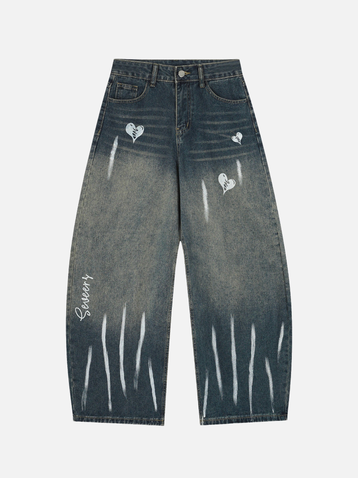 NERFED - Baggy Graphic Jeans Blue | Teenwear.eu