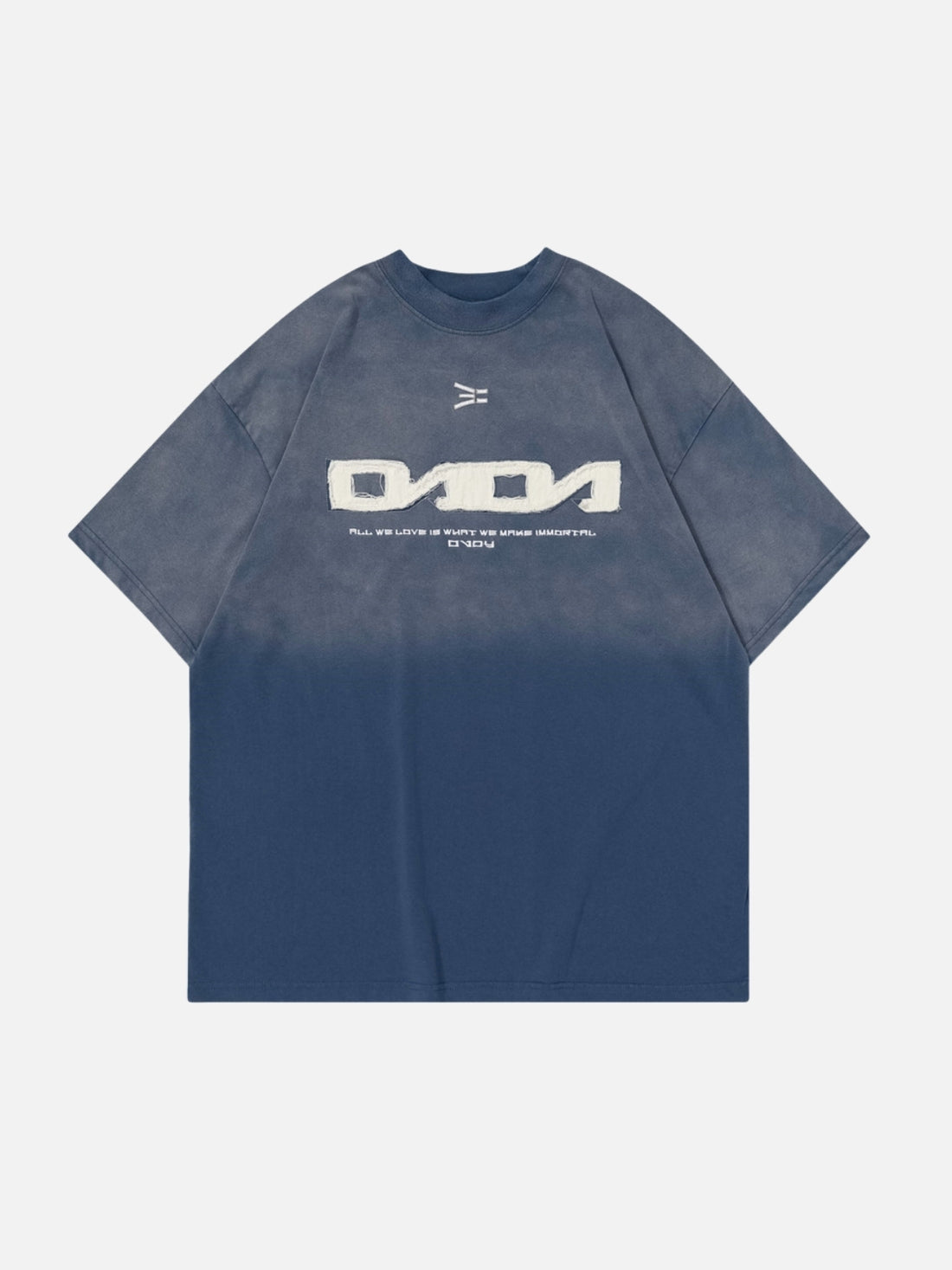 DVDY - Oversized Embroidered T-shirt Blue | Teenwear.eu