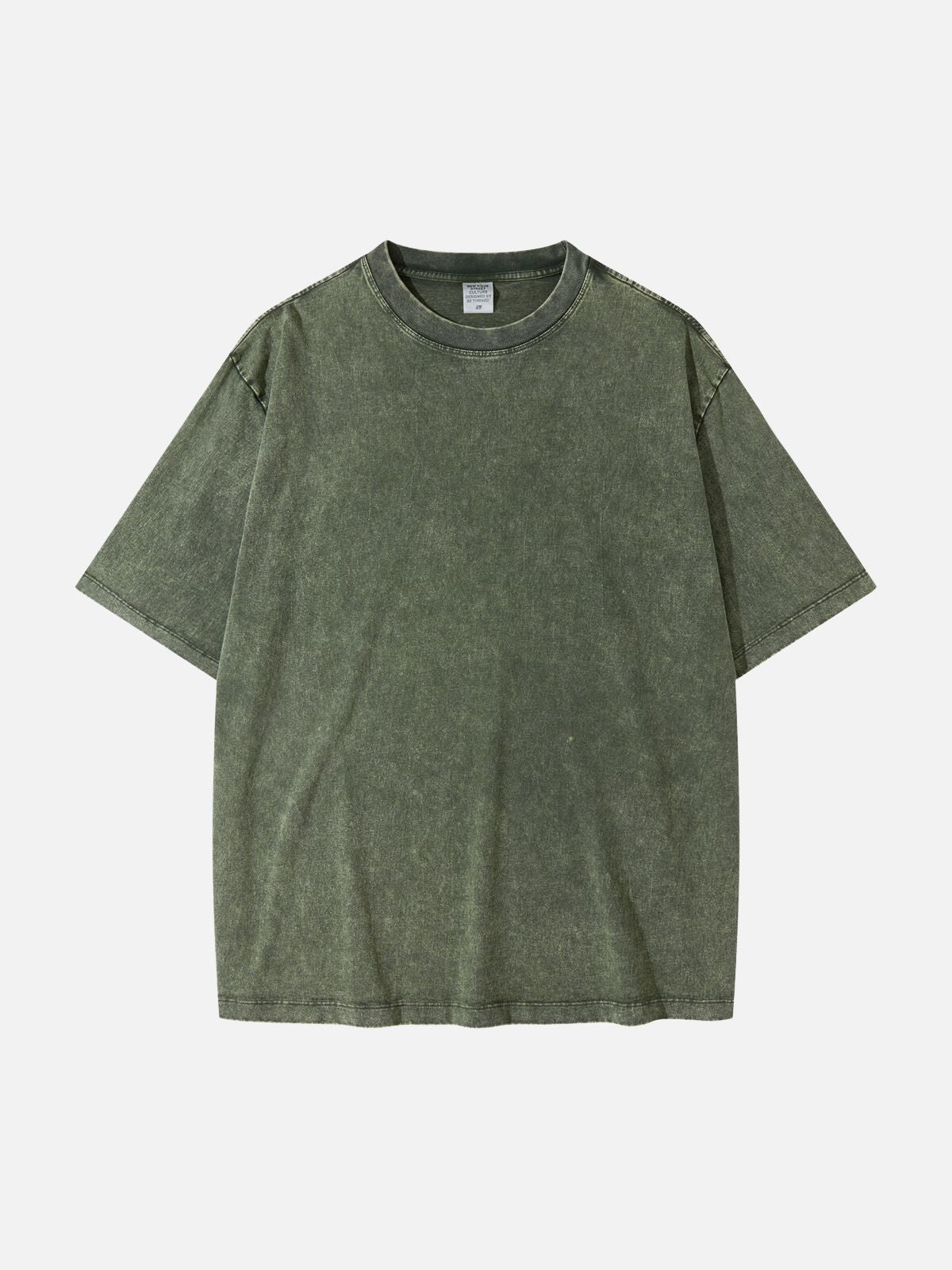 WASHED - Oversized Basic T-Shirt Green | Teenwear.eu