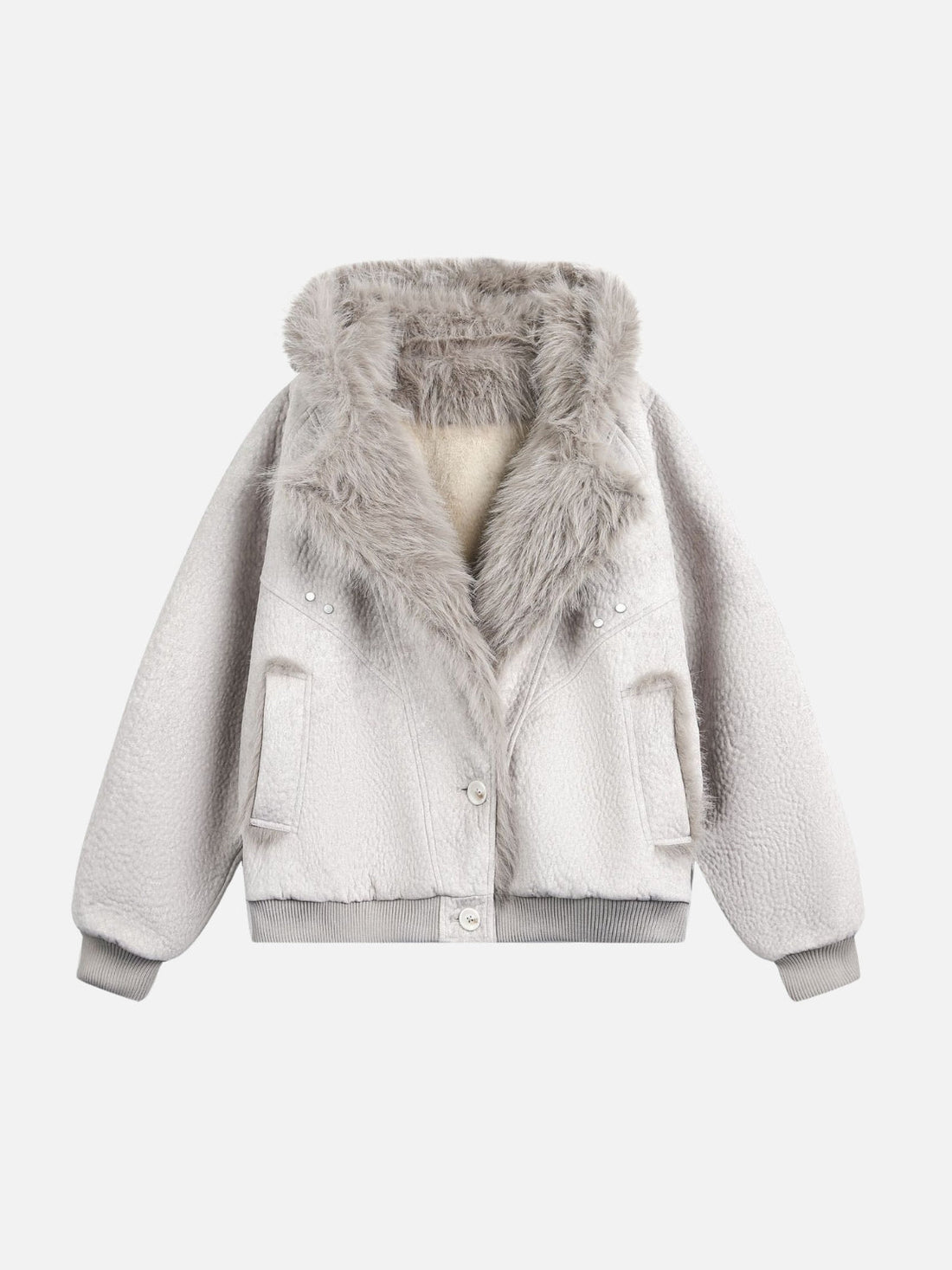 PLUSHY – Oversized Basic Jacket Dark Grey | Teenwear.eu