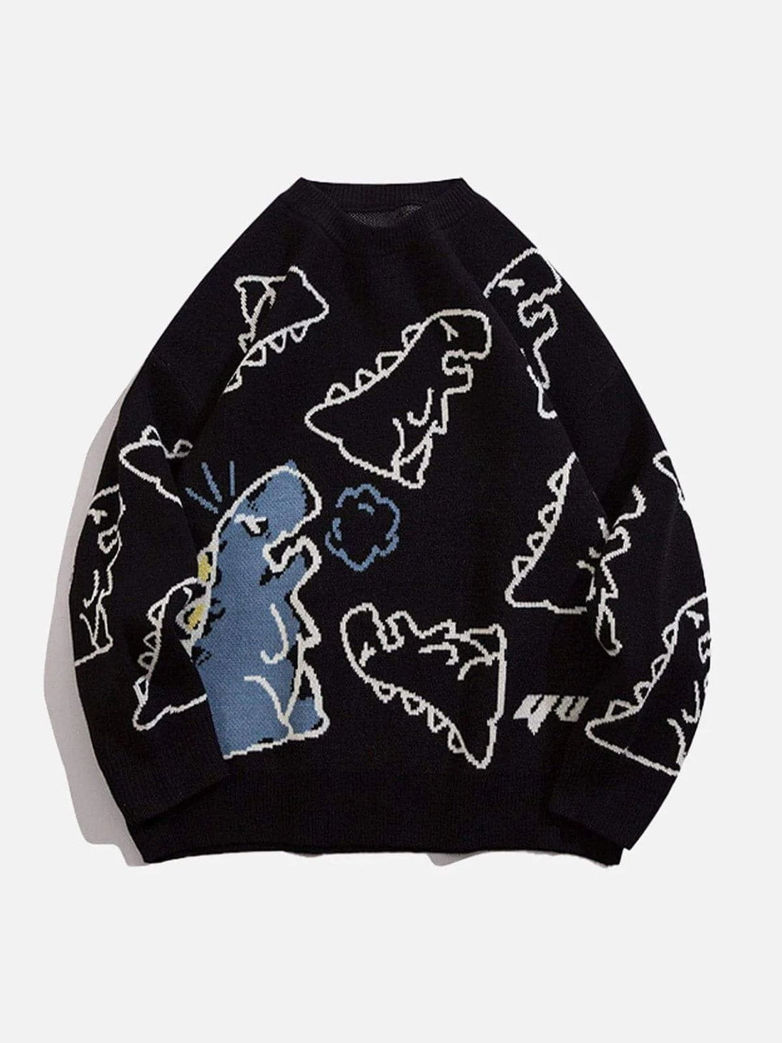 DINO - Oversized Graphic Sweater Blue | Teenwear.eu