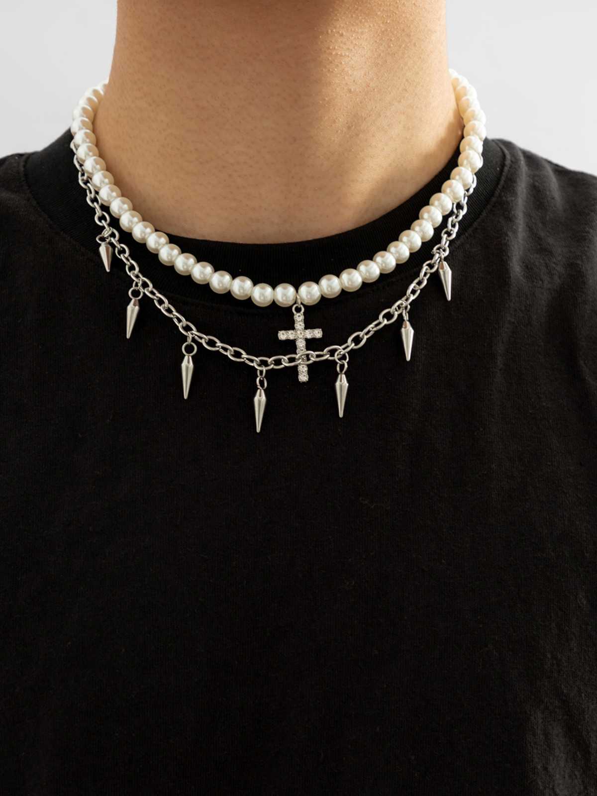 COMBERO - Pearls Imitation Necklace White | Teenwear.eu