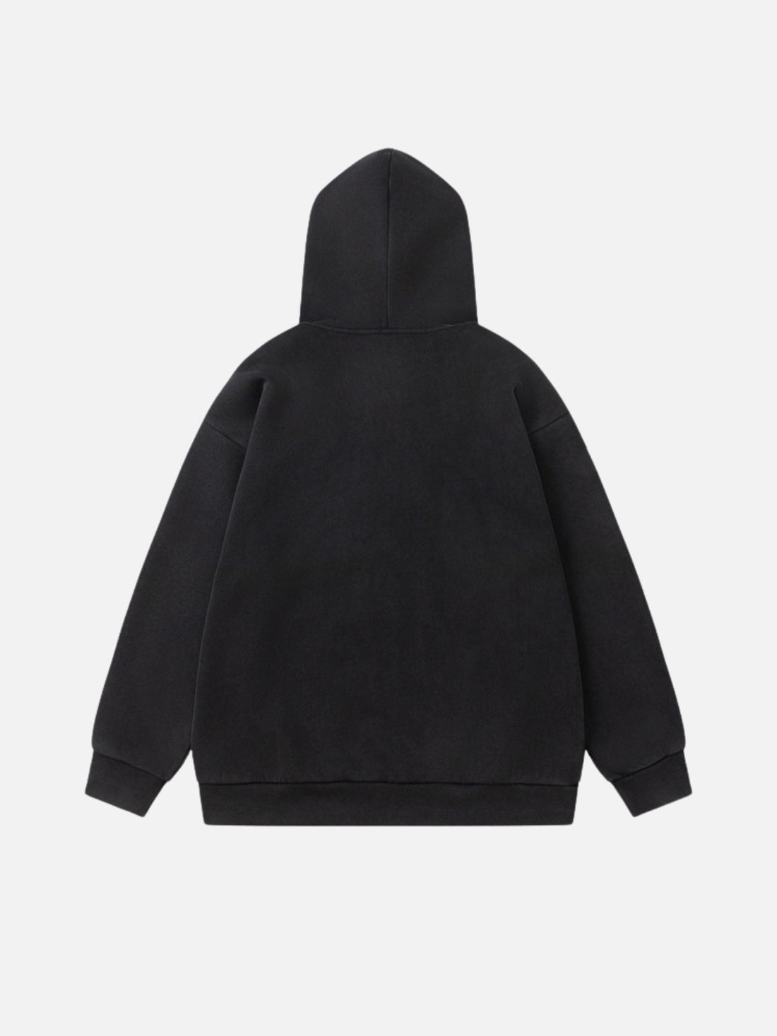 URBANIZED - Oversized Print Zip Up Hoodie Black | Teenwear.eu